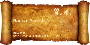 Maria Avenár névjegykártya